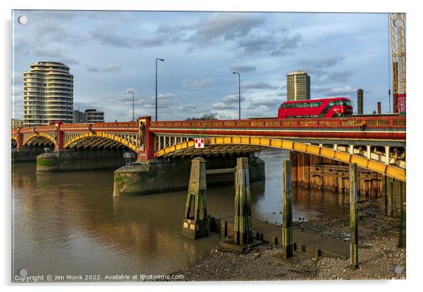 Vauxhall Bridge, London Acrylic by Jim Monk