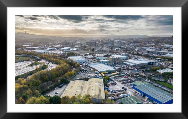 Huddersfield Panorama Framed Mounted Print by Apollo Aerial Photography