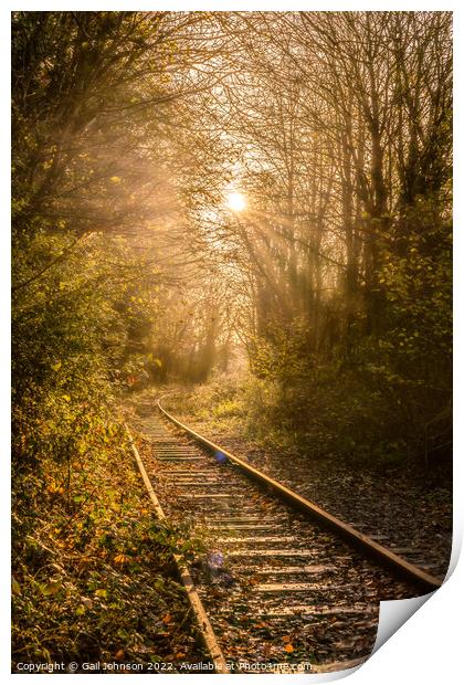Misty railway Print by Gail Johnson