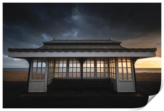 Promenade Shelter, Worthing Print by Mark Jones