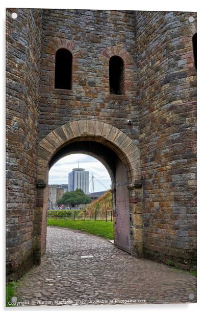 Cardiff Castle, South Wales Acrylic by Gordon Maclaren