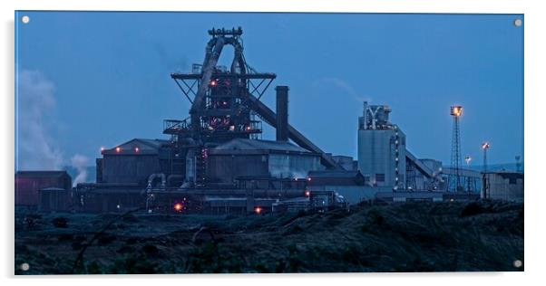 Redcar Blast Furnace & Steelworks  Acrylic by Martyn Arnold