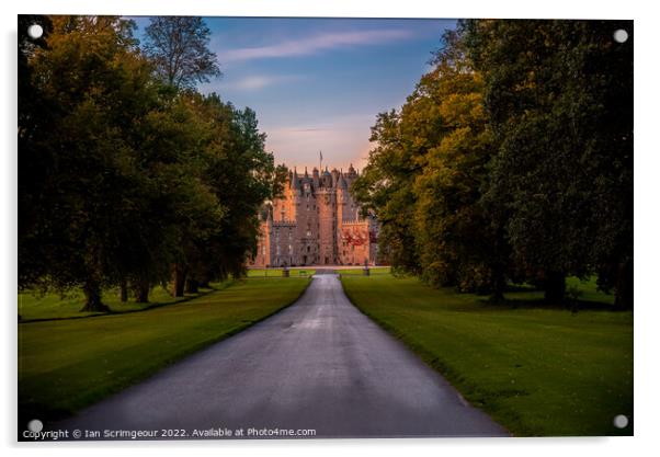 Glamis Castle Acrylic by Ian Scrimgeour