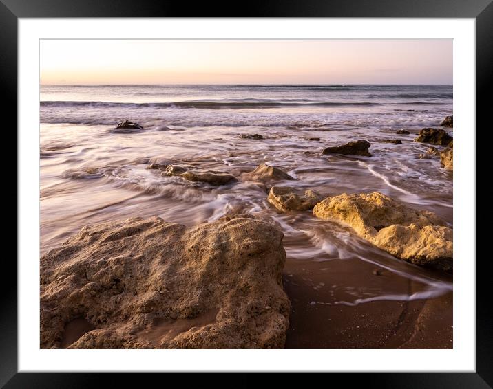 Oura Beach Sunrise Framed Mounted Print by Tony Twyman