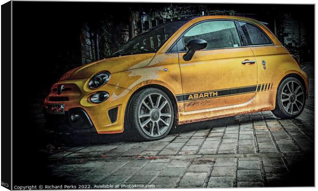 Fiat 500 Abarth Limited Edition  Canvas Print by Richard Perks