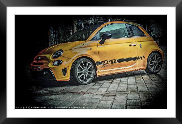 Fiat 500 Abarth Limited Edition  Framed Mounted Print by Richard Perks