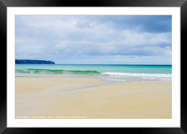 The Minch from Traigh Mhor, Tolsta, Isle of Lewis Framed Mounted Print by Kasia Design