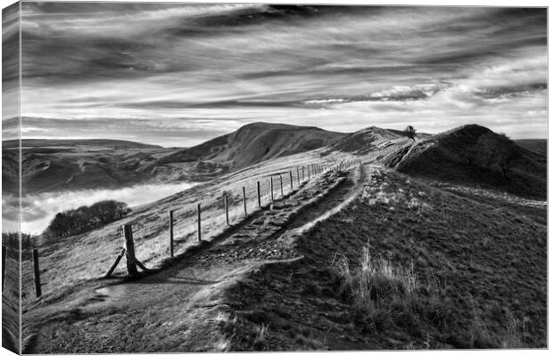 The Great Ridge, Derbyshire, Peak District Canvas Print by Darren Galpin