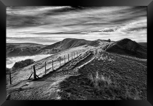 The Great Ridge, Derbyshire, Peak District Framed Print by Darren Galpin