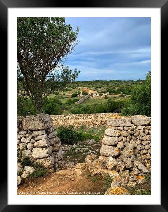 Countryside View Menorca Spain Framed Mounted Print by Deanne Flouton