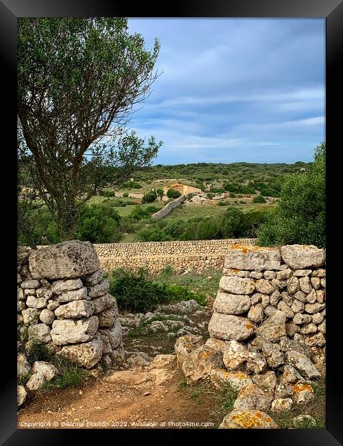 Countryside View Menorca Spain Framed Print by Deanne Flouton