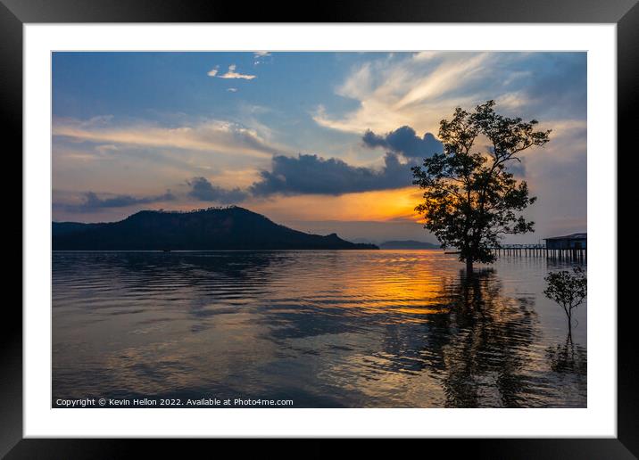 Sunrise in Phang Nga Bay, Framed Mounted Print by Kevin Hellon