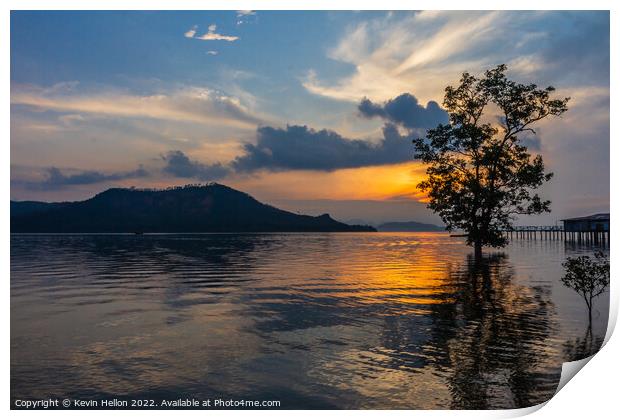 Sunrise in Phang Nga Bay, Print by Kevin Hellon