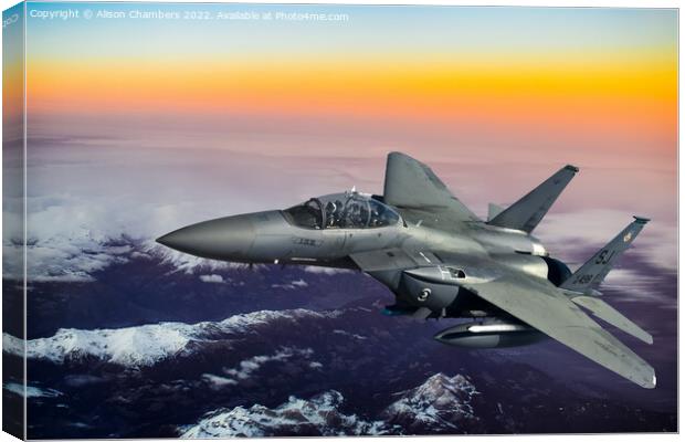 F15 Strike Eagle Canvas Print by Alison Chambers