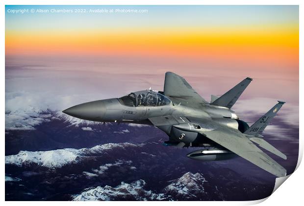 F15 Strike Eagle Print by Alison Chambers