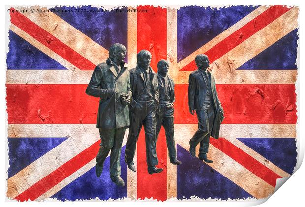 The Beatles Print by Alison Chambers