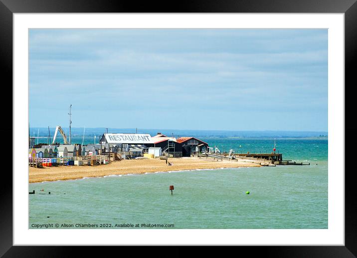 East Quay Whitstable  Framed Mounted Print by Alison Chambers