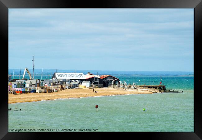 East Quay Whitstable  Framed Print by Alison Chambers