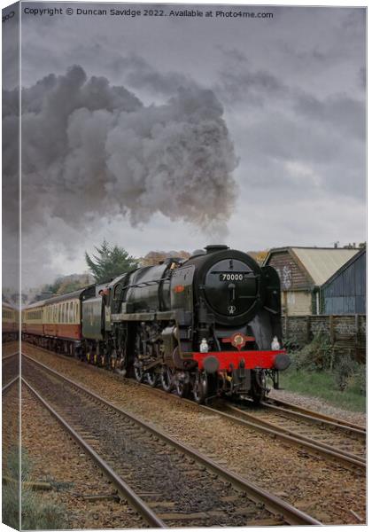The Great Western Christmas Envoy steam train Canvas Print by Duncan Savidge