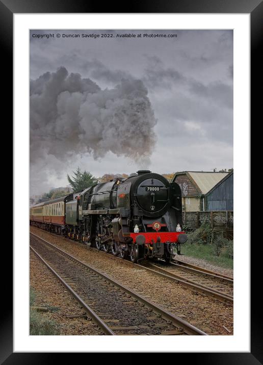 The Great Western Christmas Envoy steam train Framed Mounted Print by Duncan Savidge