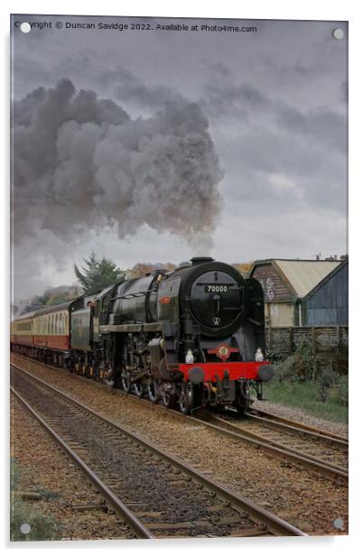 The Great Western Christmas Envoy steam train Acrylic by Duncan Savidge