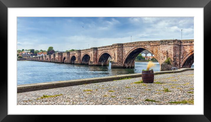 Berwick Bridge Framed Mounted Print by Jim Monk