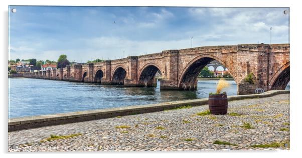 Berwick Bridge Acrylic by Jim Monk