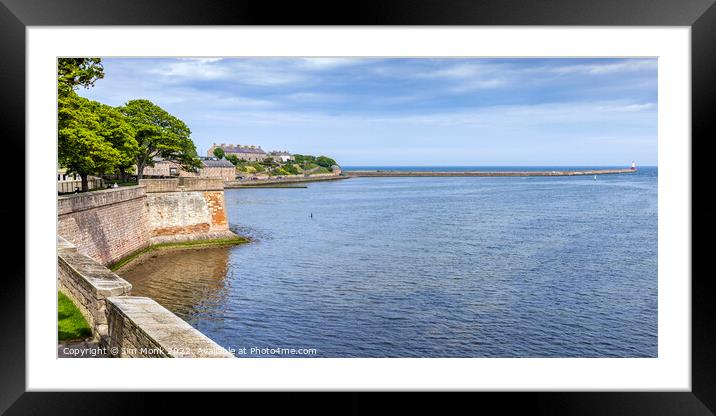 Berwick Pier and Lighthouse Framed Mounted Print by Jim Monk