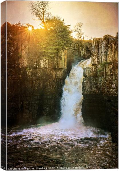 High Force Waterfall Late Autumn Canvas Print by Heather Sheldrick