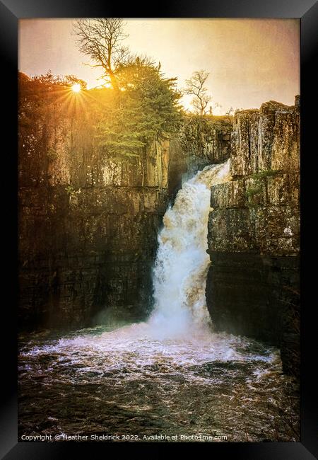 High Force Waterfall Late Autumn Framed Print by Heather Sheldrick