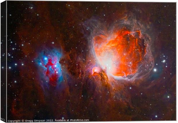 Orion's Fire Canvas Print by Gregg Simpson
