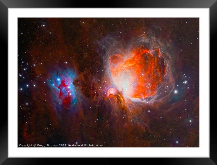 Orion's Fire Framed Mounted Print by Gregg Simpson
