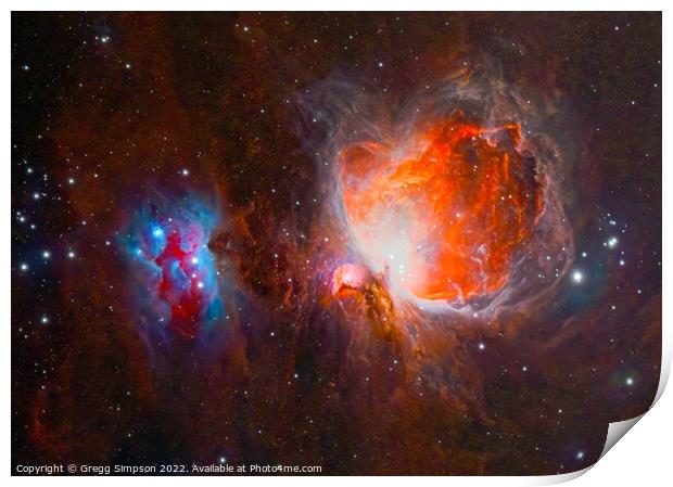 Orion's Fire Print by Gregg Simpson
