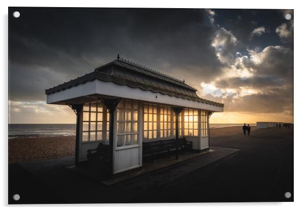 Promenade Shelter, Worthing Acrylic by Mark Jones
