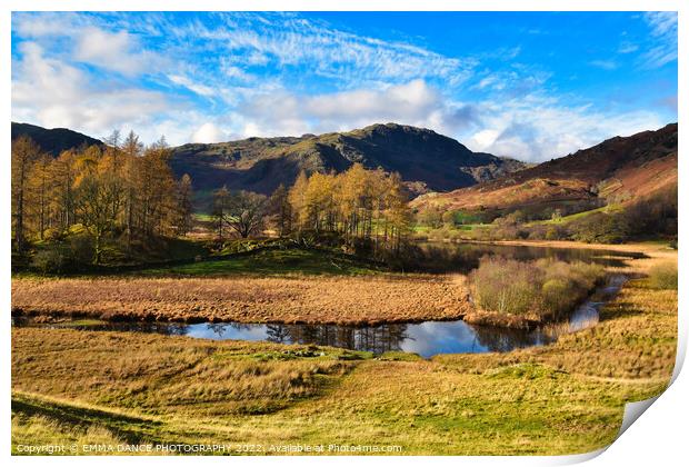 A view across Der Little Langdale Tarn towards the Print by EMMA DANCE PHOTOGRAPHY