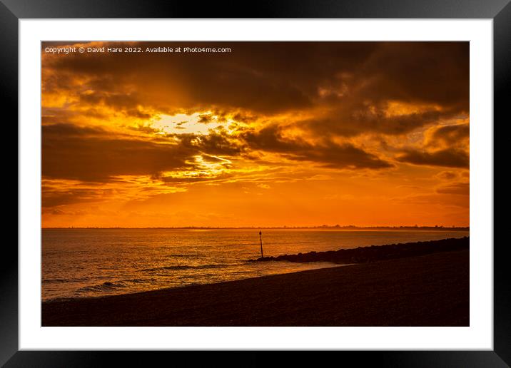 Hythe sunset Framed Mounted Print by David Hare