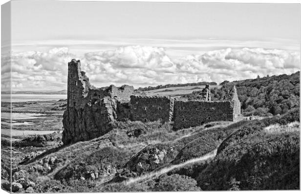 Dunure castle South Ayrshire Canvas Print by Allan Durward Photography