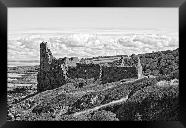 Dunure castle South Ayrshire Framed Print by Allan Durward Photography