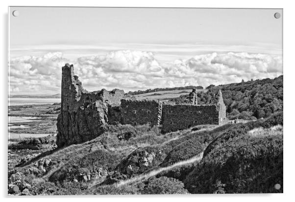 Dunure castle South Ayrshire Acrylic by Allan Durward Photography