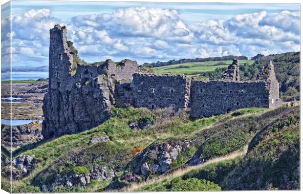 Dunure castle ruins, South Ayrshire Canvas Print by Allan Durward Photography