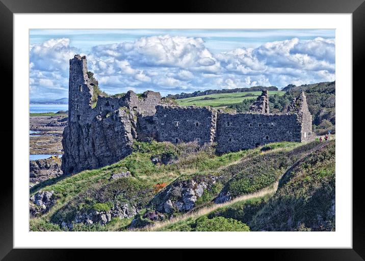 Dunure castle ruins, South Ayrshire Framed Mounted Print by Allan Durward Photography
