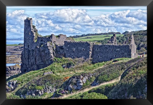 Dunure castle ruins, South Ayrshire Framed Print by Allan Durward Photography