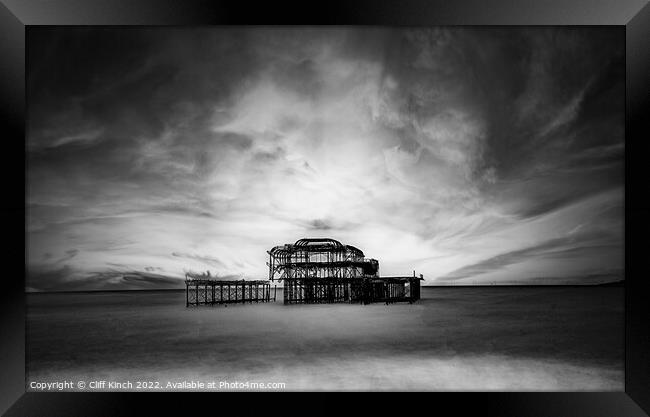 Brighton West Pier Framed Print by Cliff Kinch