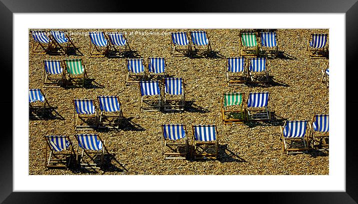 Deck Chairs Framed Mounted Print by jim jennings