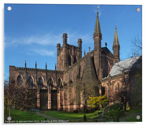 Chester Cathedral Acrylic by Bernard Rose Photography