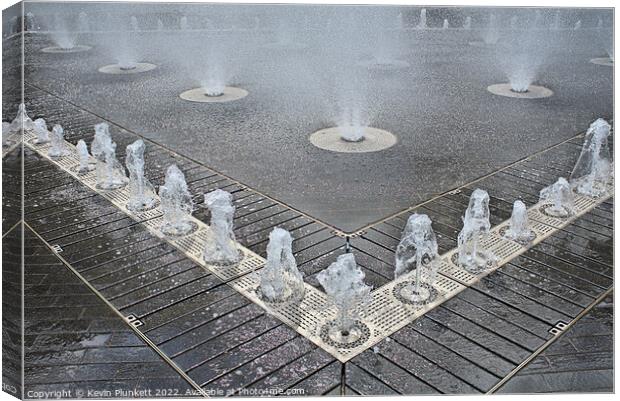 Outdoor water fountain  Canvas Print by Kevin Plunkett