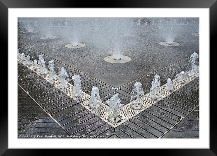 Outdoor water fountain  Framed Mounted Print by Kevin Plunkett