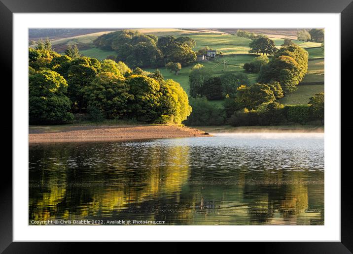 Ladybower colours Framed Mounted Print by Chris Drabble
