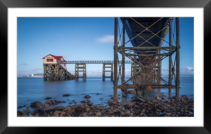 The old boathouse on Mumbles pier Framed Mounted Print by Bryn Morgan