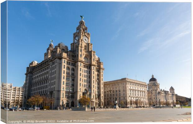 Royal Liver Building, Liverpool Canvas Print by Philip Brookes